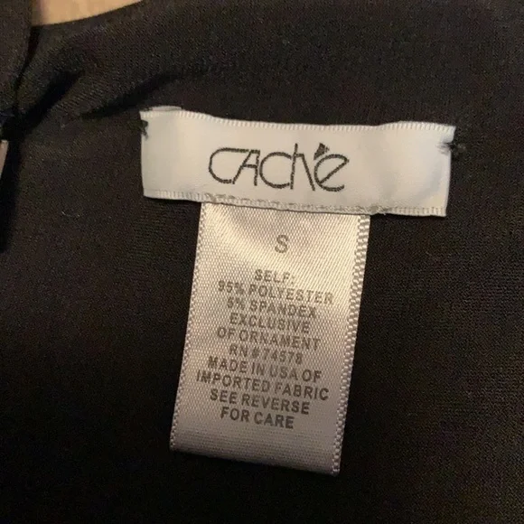 Cache black cascading ruffle dressy tank top - Picture 10 of 10